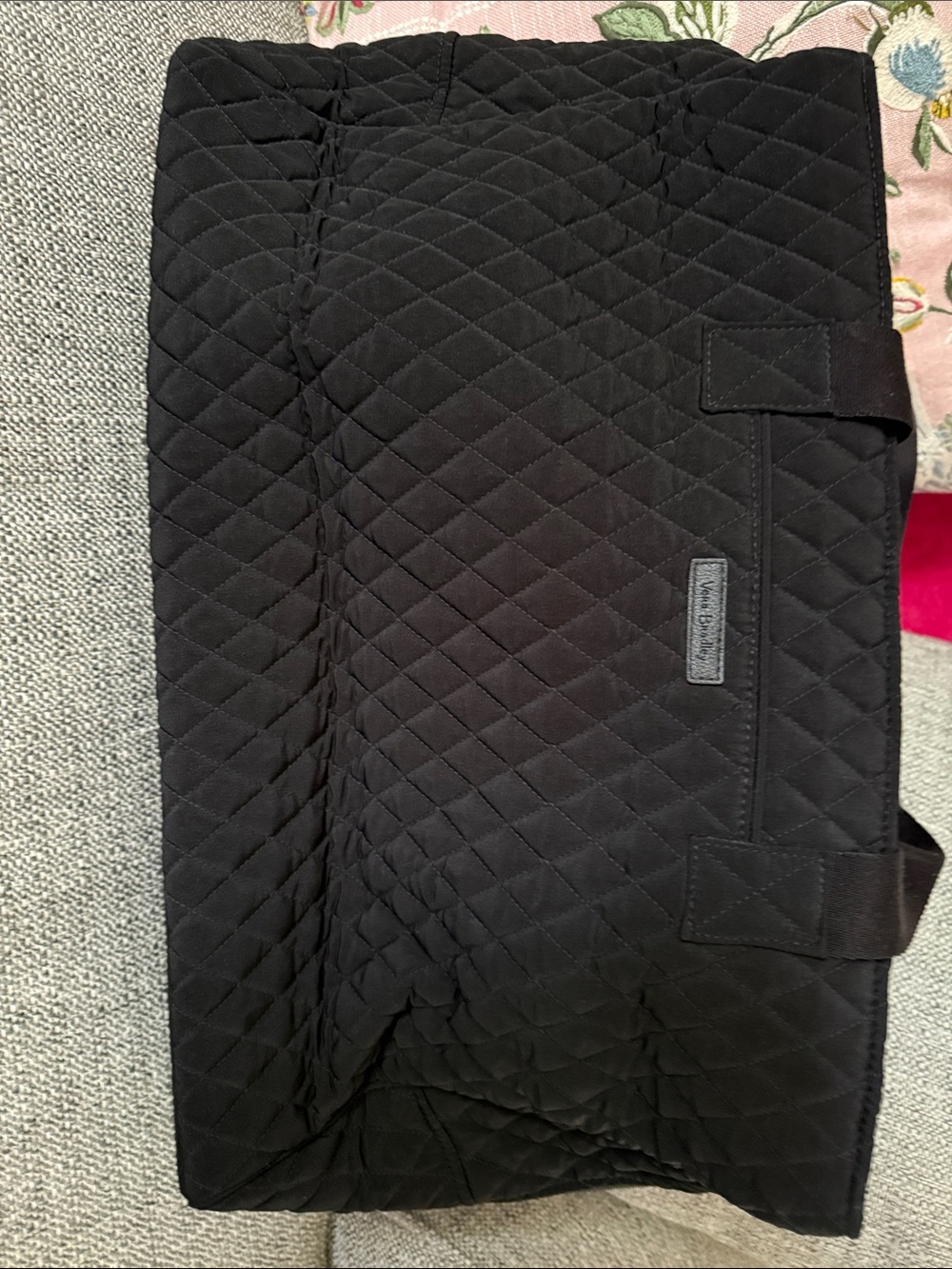 Vera Bradley Quilted Travel Tote Bag in Black